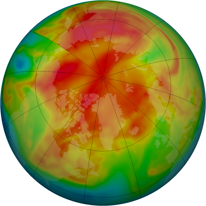 Arctic ozone map for 21 February 2009